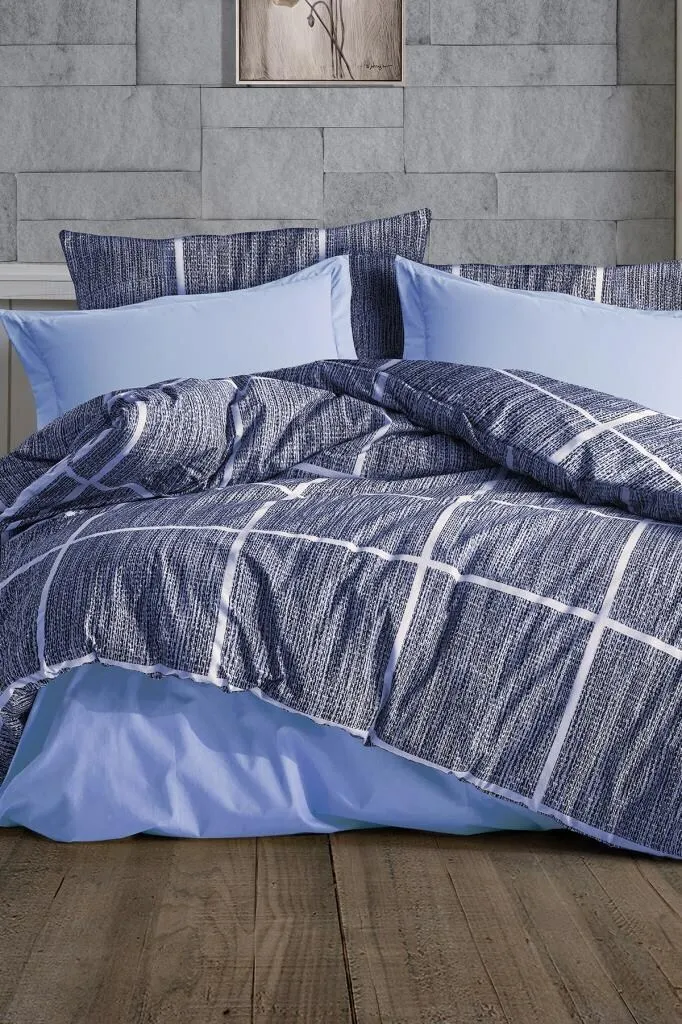 Copripiumino Blu Matrimoniale Rian L'Essentiel | Design Moderno 195x220