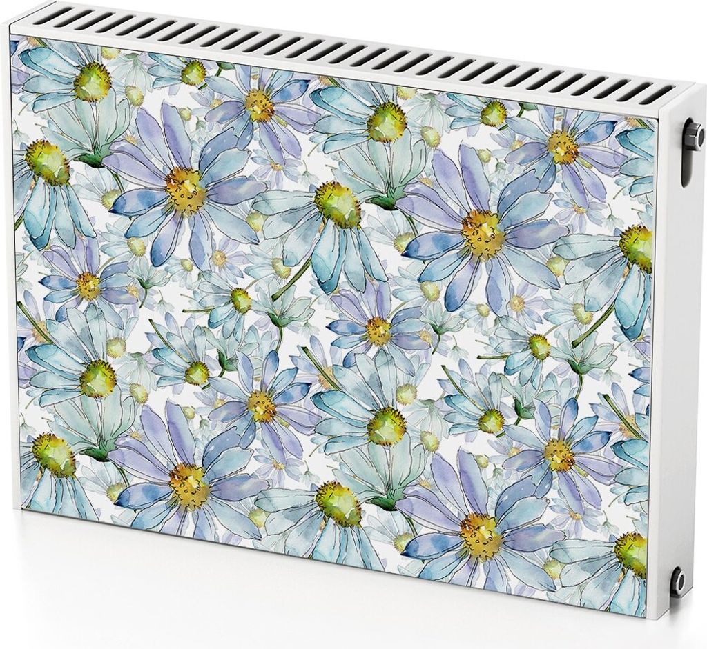 Blumen – Magnetische Heizkörperabdeckung – 80x60 cm – Magnet Heizkörperabdeckung – 3D Würfel – Heizkörperverkleidung – Magnetische ...