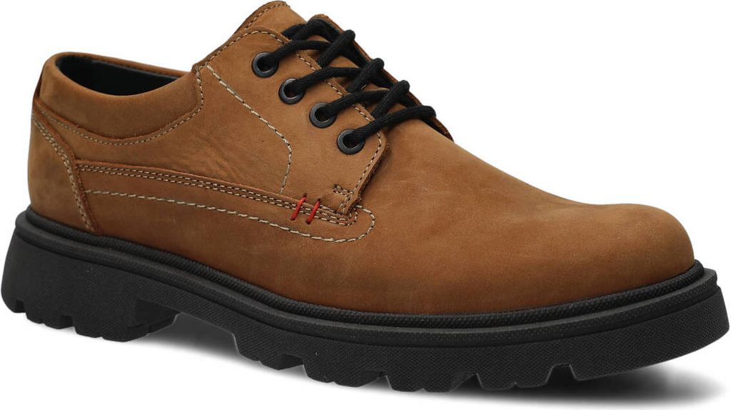 NAGABA Halbschuhe Herren Lederschuhe Echtleder für Herbst Frühling Braun, 41