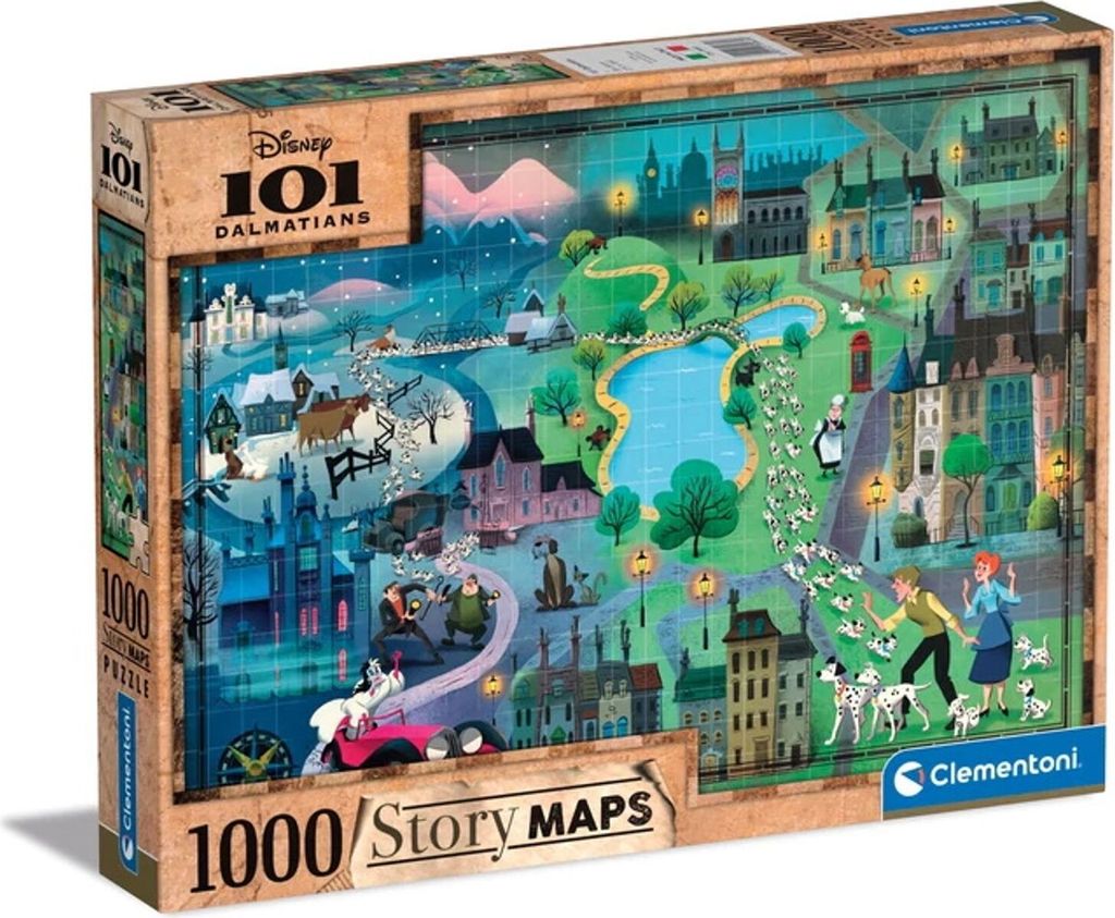 Clementoni 39665 - 1000 Teile Puzzle - 101 Dalmatiner - Produktbild 