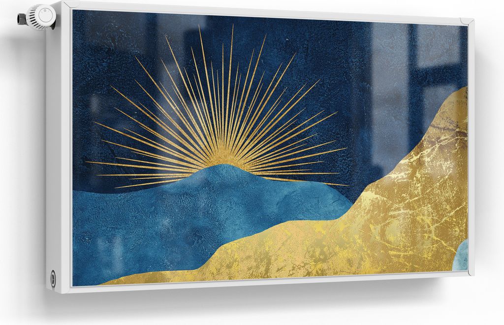 DEQORI Magnetmatte Heizung Standard 100x60 cm 'Lichtspiel der Dämmerung' Magnetfolie