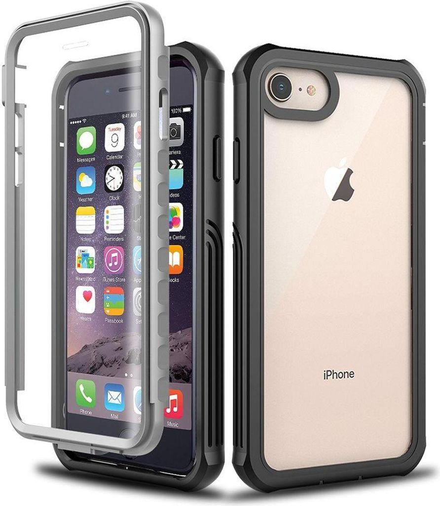 LaimTop iPhone 6s Hülle, Hybrid Robust TPU Bumper Stoßfest Transparent Handyhülle 360 Grad Komplett Vollbildabdeckung Schutzhülle für iPhone 6...