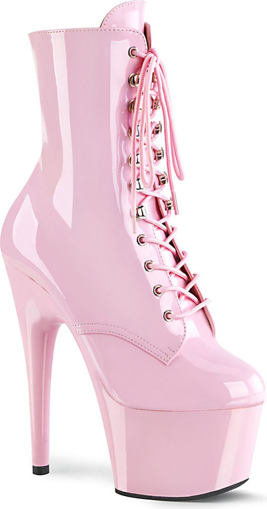 Pleaser Adore-1020 Stiefeletten in Übergrößen Rosa ADO1020/BP/M große Damenschuhe, Größe:42