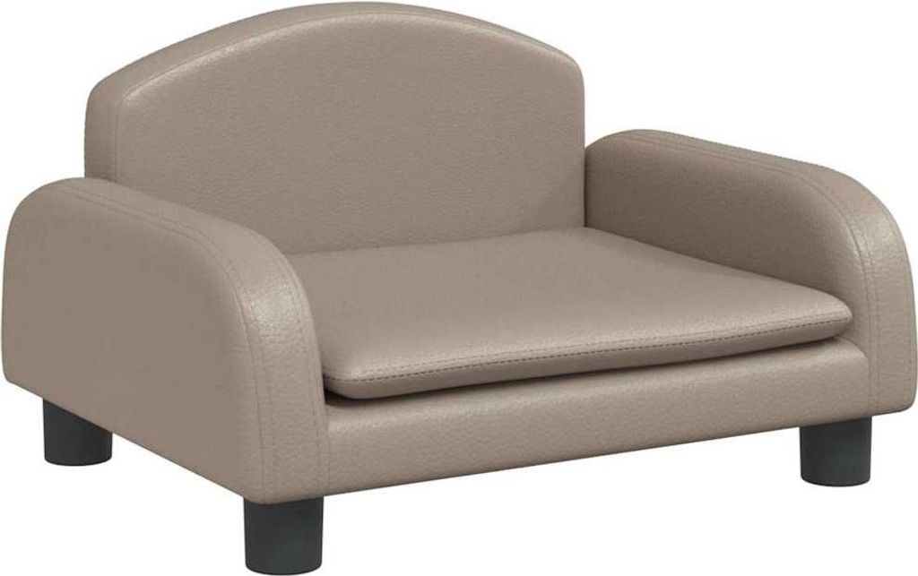 vidaXL Hundebett Cappuccino-Braun 50x40x30 cm Kunstleder
