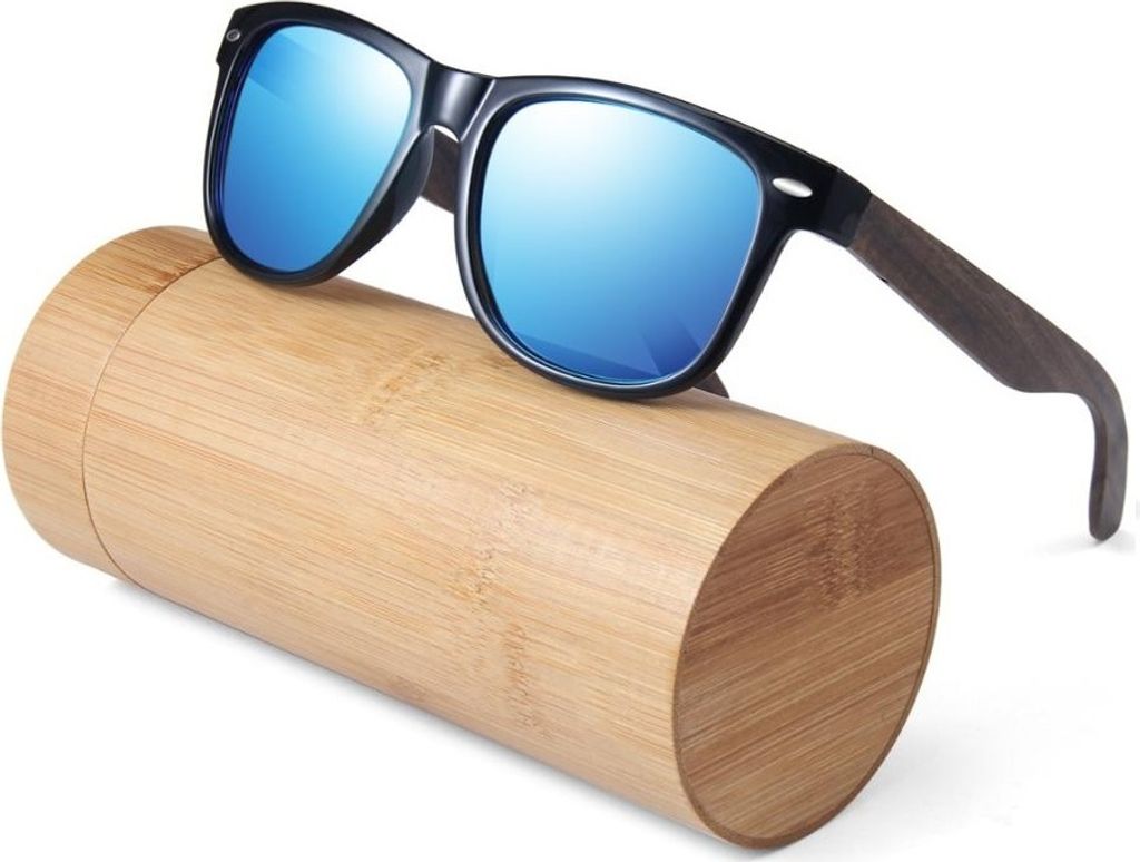 Étui en bois pour lunettes marron - Élégance et protection Image du produit 