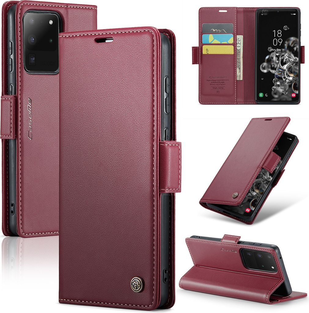 Galaxy S20 Ultra Hülle, Leder Brieftasche Kartenfach Produktbild 