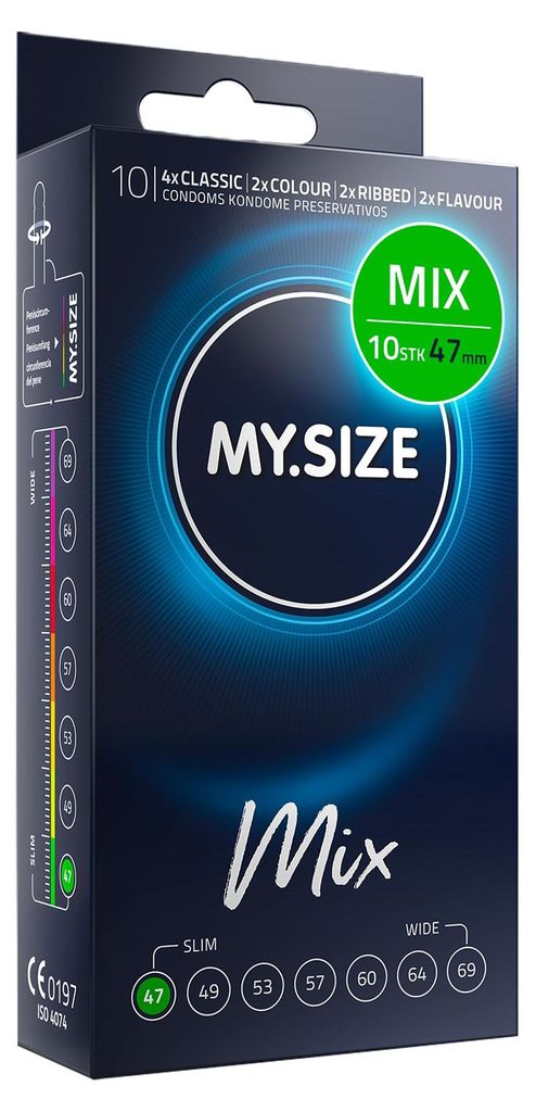 MY.SIZE Mix Kondome 10 Stück – Größe 47 mm – Classic, Produktbild 