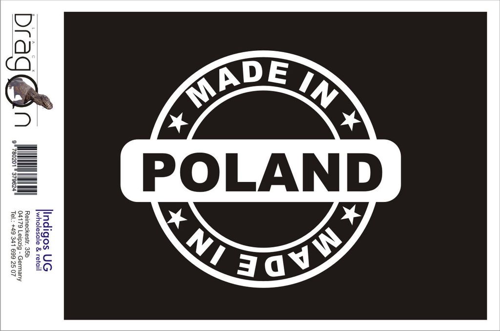 Aufkleber / Autoaufkleber - JDM / Die cut / Auto / OEM - Poland 130x110mm gold - Heckscheibe / Heckscheibenaufkleber