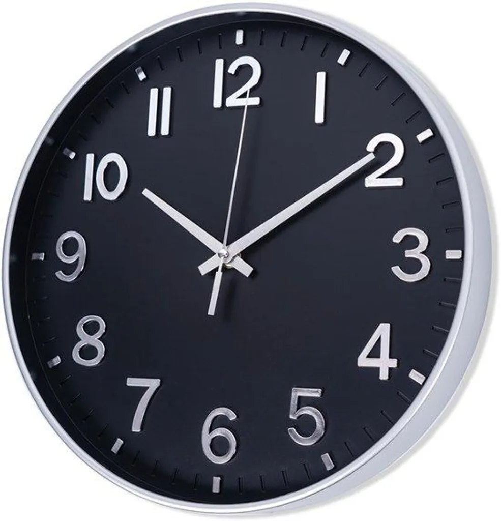 Horloge murale radiocommandée sans tic-tac 30 cm précise et moderne