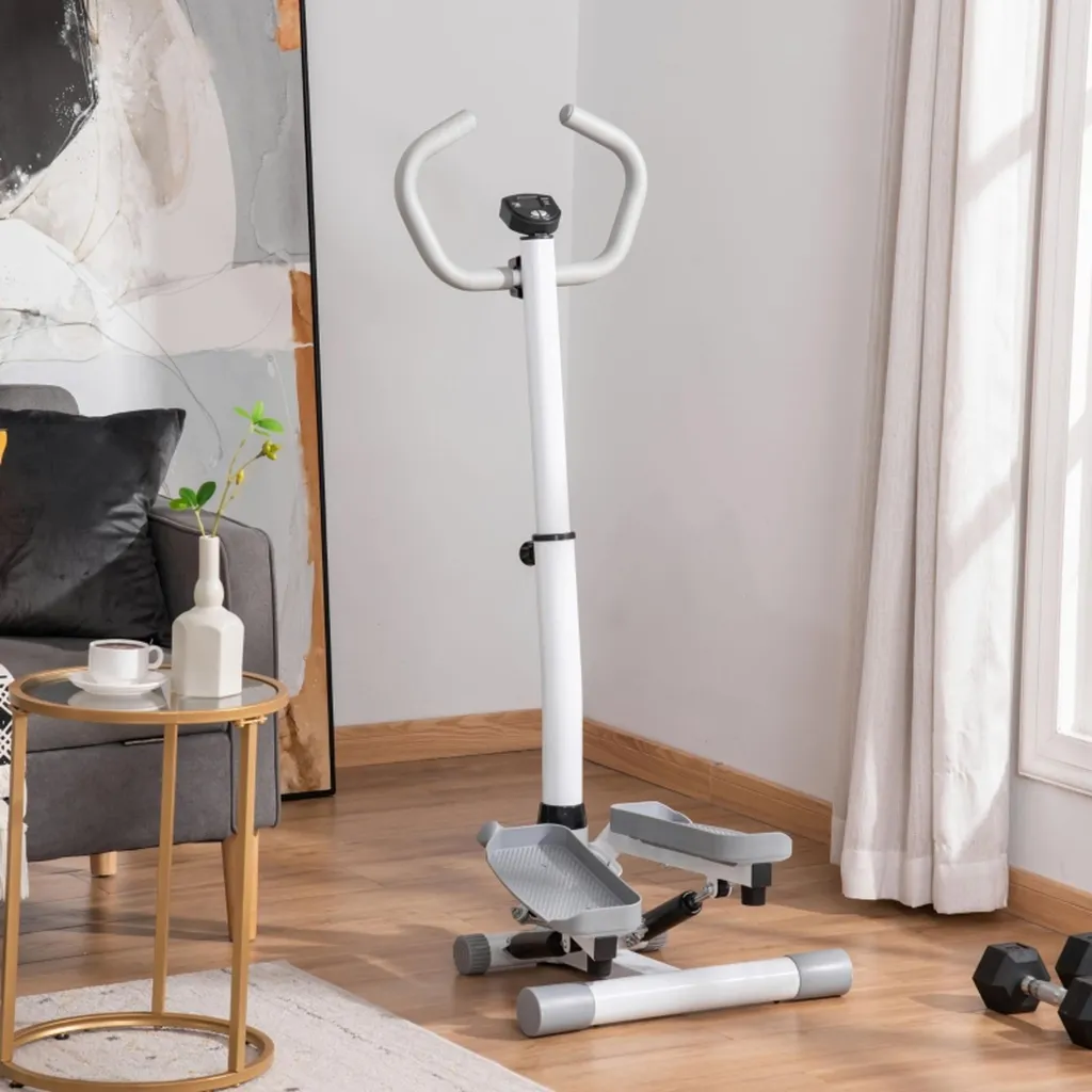 Mini vélo d'appartement Stepper écran LCD hauteur réglable 118-128 cm