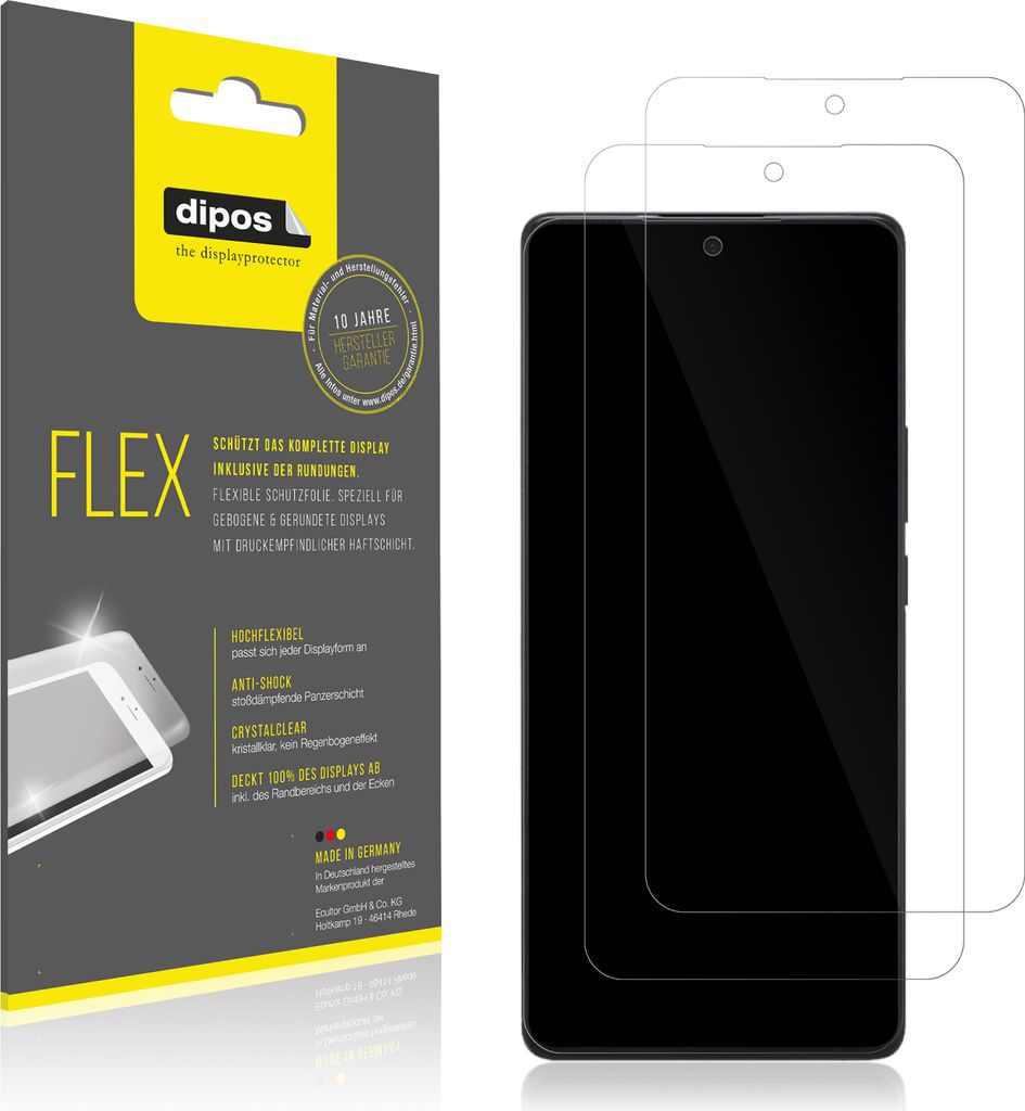 Schutzfolie für Vivo X80 inkl. Rundung 3D Full Cover Flex Folie Display