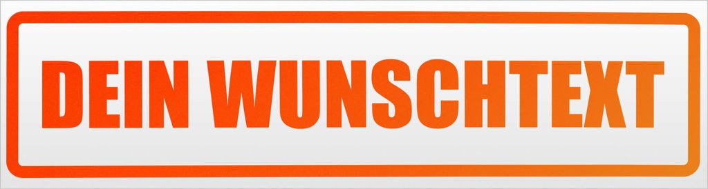 Kiwistar Dein Wunschtext Magnetschild Schild magnetisch - 60cm Neonorange - Magnetfolie für Auto PKW Kfz