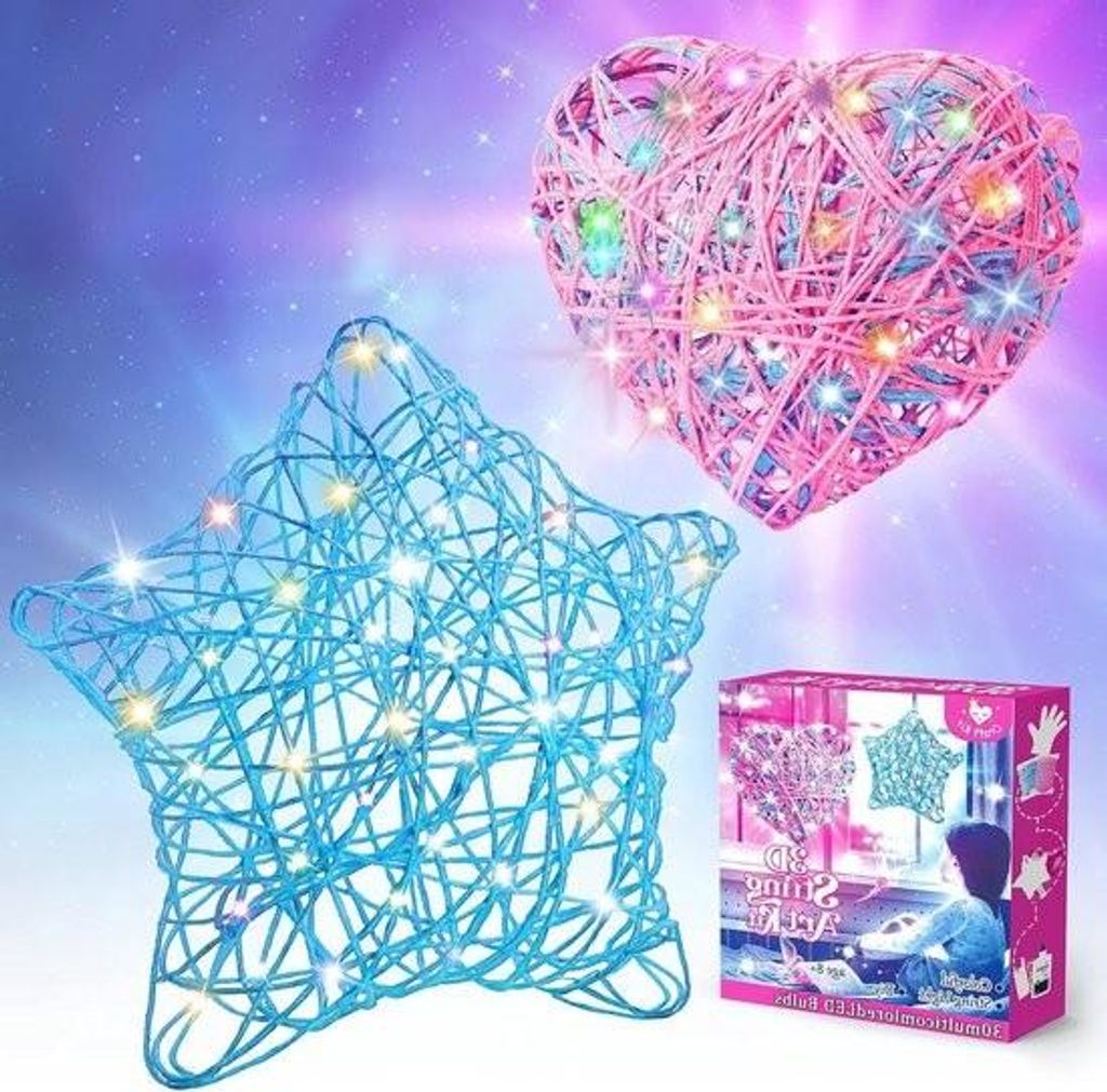 3D Art Girlande Geschenke Mädchen 8 9 10 11 Jahre Spielzeug Handwerk Kits Kinder 8 9 10 Jahre Geburtstag Dekorative