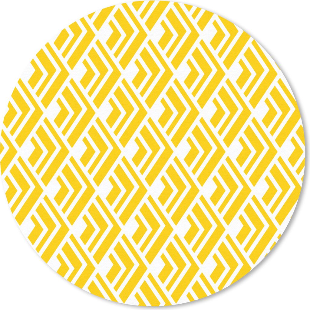 MuchoWow Mauspad Mousepad Geometrie - Sommer - Diamant - Gelb - Muster 30x30 cm - Mousepads - Maus Mat - Pad - Mausunterlage - Tischunterlage - S...