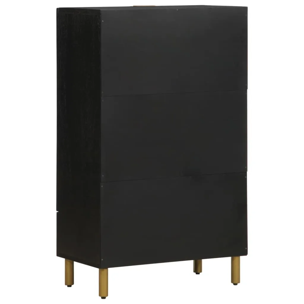 Meuble gain de place noir 60 cm pour organiser le bureau ou le salon