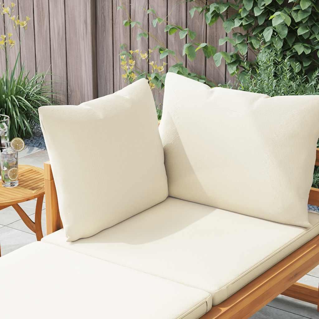 vidaXL Lehátko s 1 podrúčkou krémovo biele masívne drevo z Obrázok produktu 