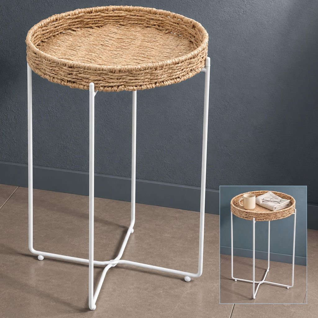 doporro Beistelltisch rund, Kleiner Tisch, Couchtisch rund Produktbild 