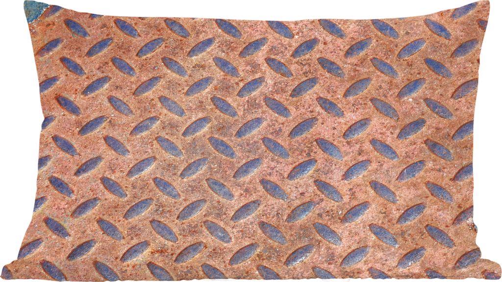 MuchoWow Zierkissen Sofakissen Wohnzimmer Dekokissen 60x40 cm Diamantplatte - Retro - Rost - Kopfkissen - Polster mit Foto