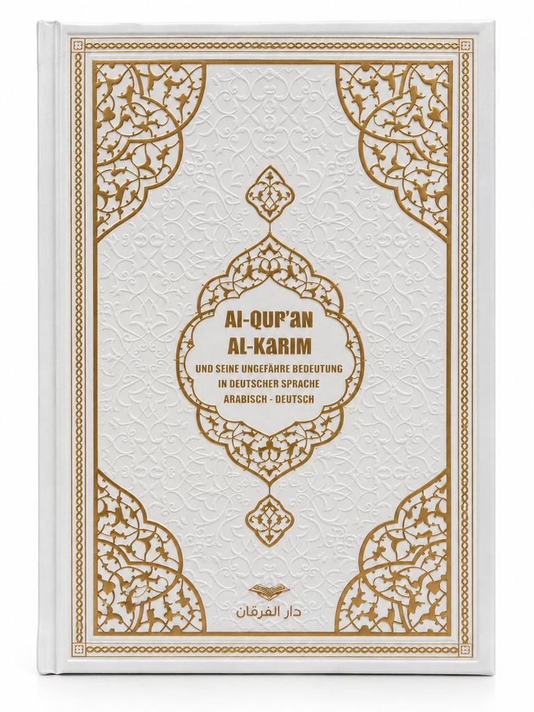Der edle Koran Weiß - Gold -  Quran Arabisch-Deutsch - Produktbild 