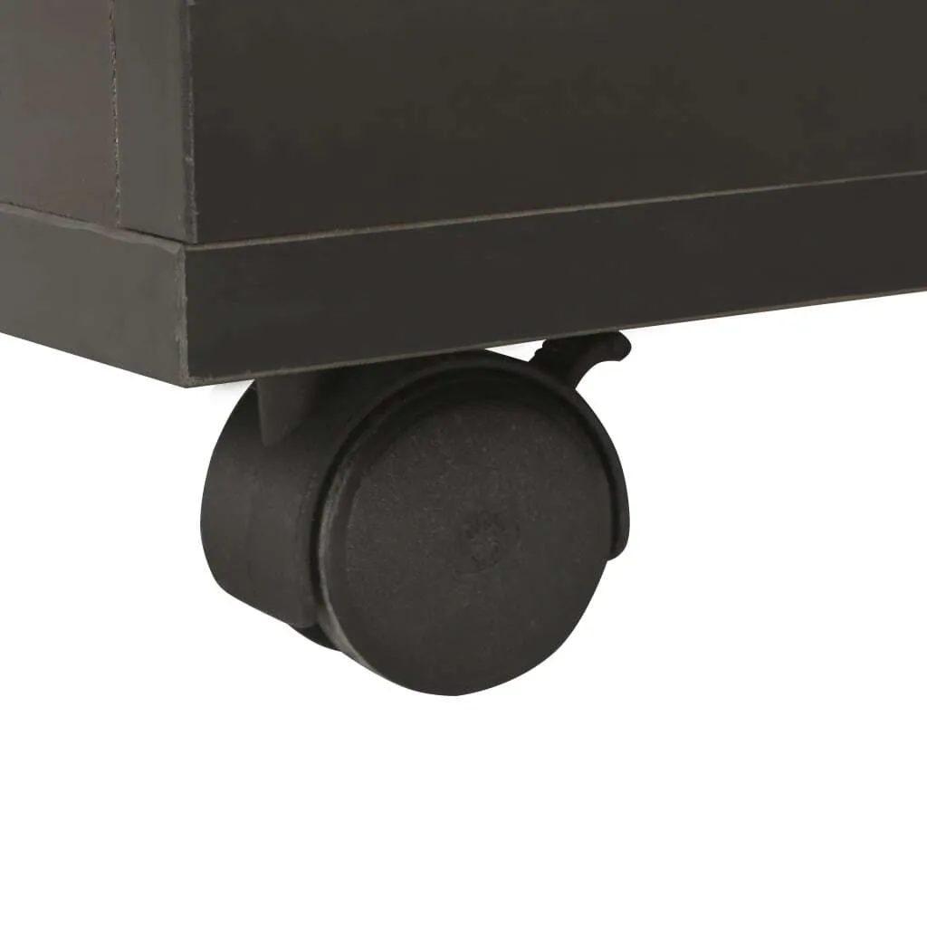 Table basse brillante noire 60 cm bois composite robuste et durable