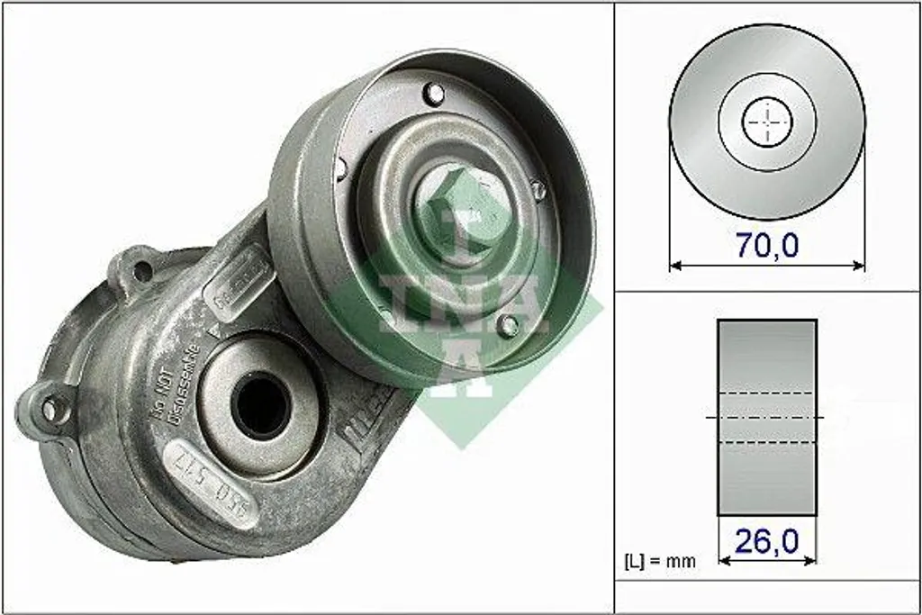 Galet tendeur de courroie d'accessoires compatible Cherokee et Voyager IV