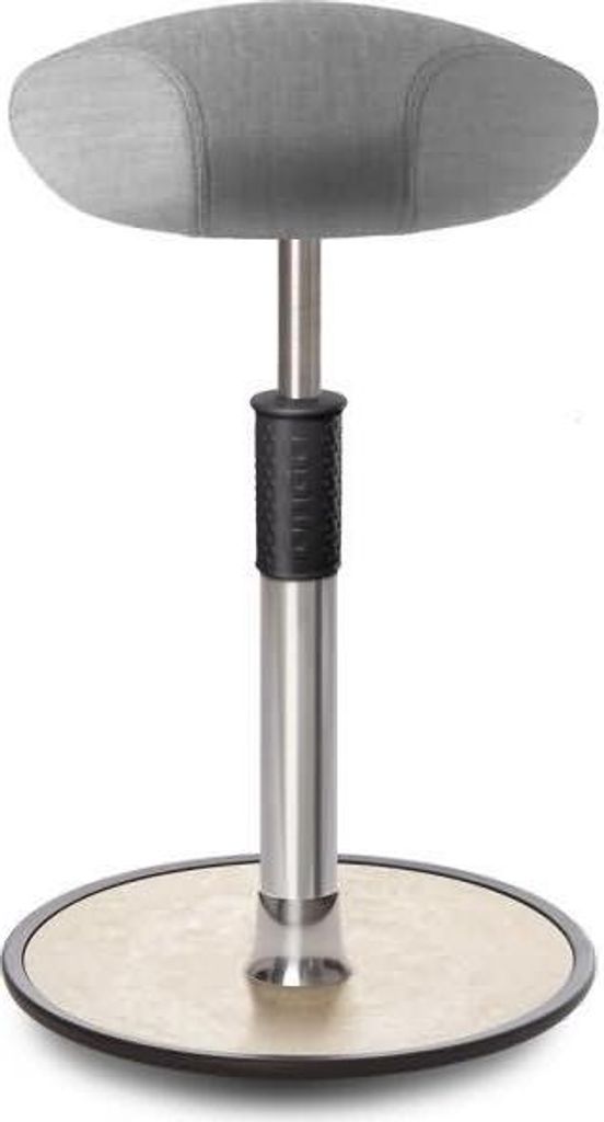 Sitz- Stehhocker Free Tall Triangel kvadrat Remix Hellgrau chrom /cremeweiß.