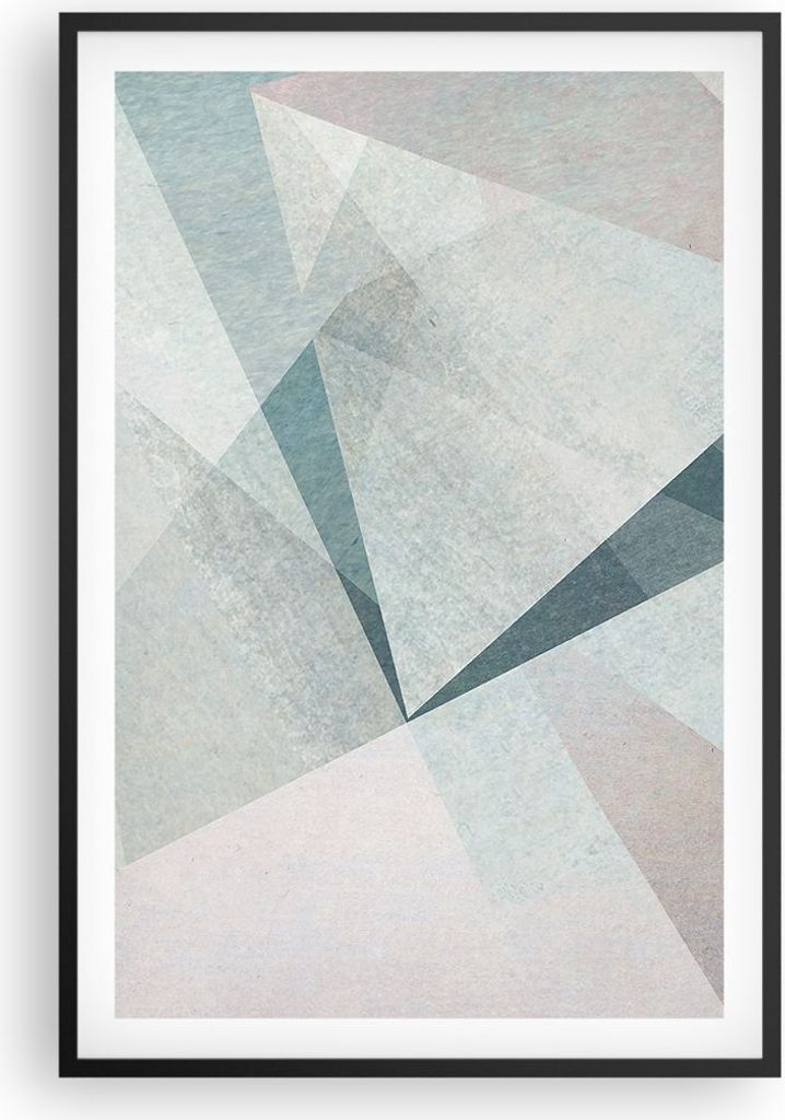 Gerahmtes Poster - Schwarzer Rahmen - Abstraktion modern - 61x91,5 cm - Wand Bild - Wanddeko - Wandbilder - Kunstposter - Wandposter - Bilderrahmen...