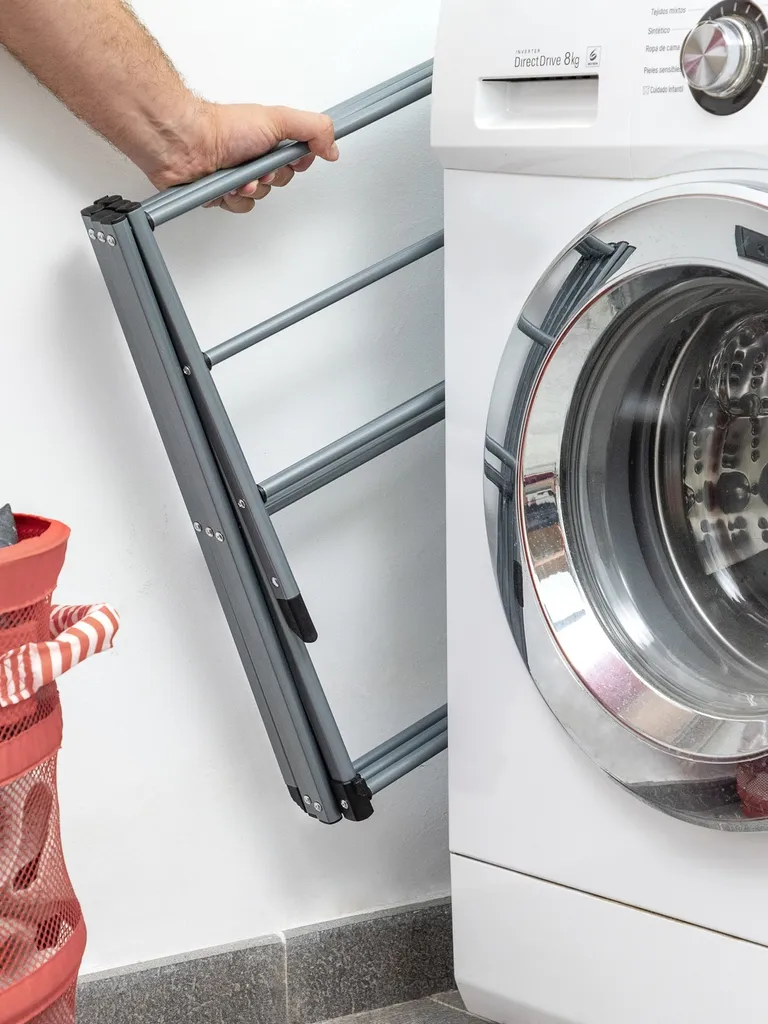 Étendoir à linge extensible 3 niveaux de hauteur en métal robuste - 2