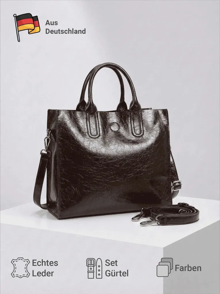 Sac à main femme marron classique en simili cuir chic de format A4
