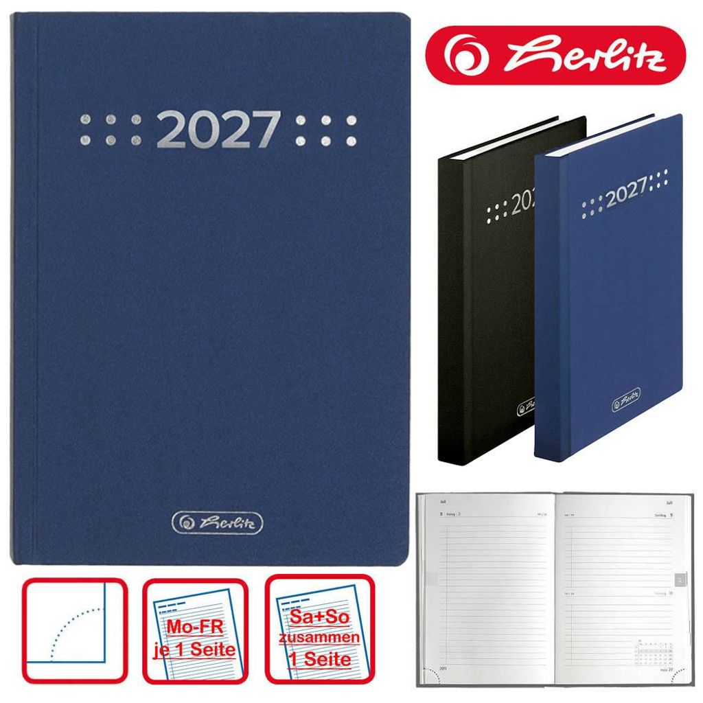 Herlitz Buchkalender Classic A6 2027, Jahr / Farbe:2027 / Produktbild 