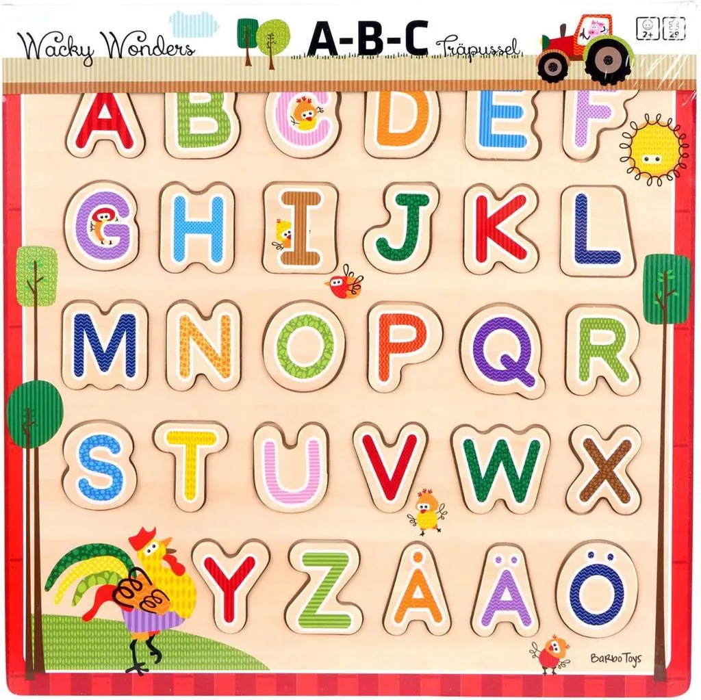 Puzzle alphabet en bois pour enfant - Puzzle ABC Barbo éducatif 29 pcs