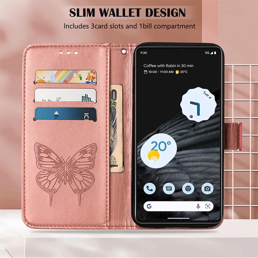 Custodia a portafoglio per Google Pixel 7 Pro Cover vera pelle