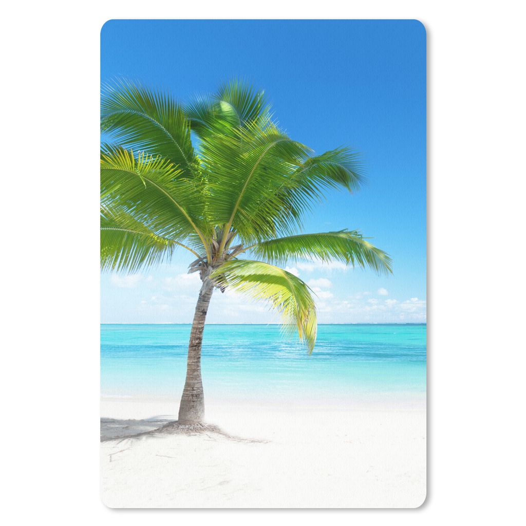MuchoWow Mauspad Mousepad Palme - Strand - Meer - Sommer 18x27 cm - Mousepads - Maus Mat - Pad - Mausunterlage