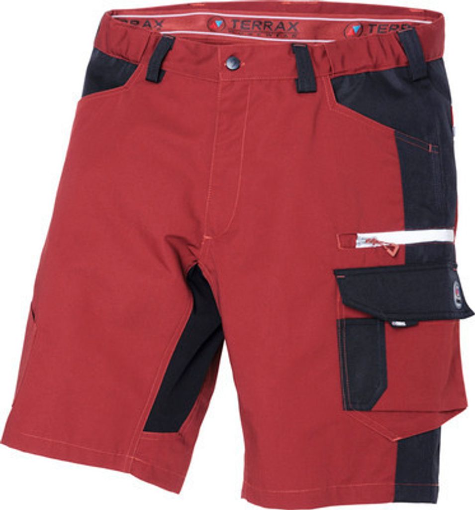 Robuste Arbeitsshorts braun Größe 50 mit praktischen Taschen und reflektierenden Details