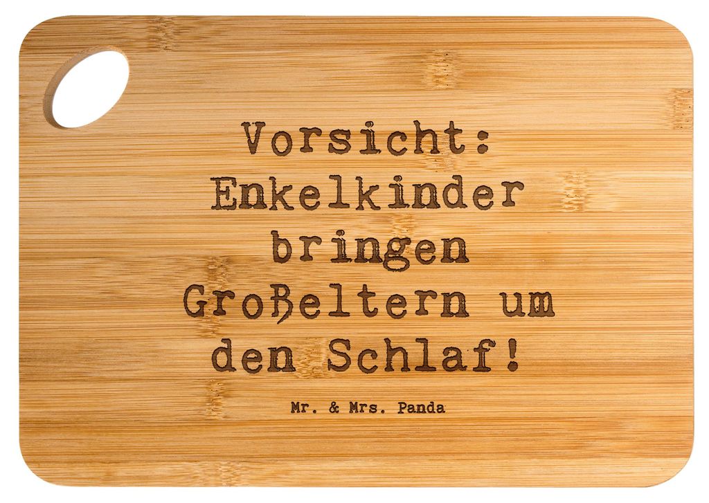Mr. & Mrs. Panda Frühstücksbrettchen Spruch Enkelkinder - Transparent - Geschenk, Schneidebrett, Verwandte, Weihnachten, Herausforderung, Brett, ...