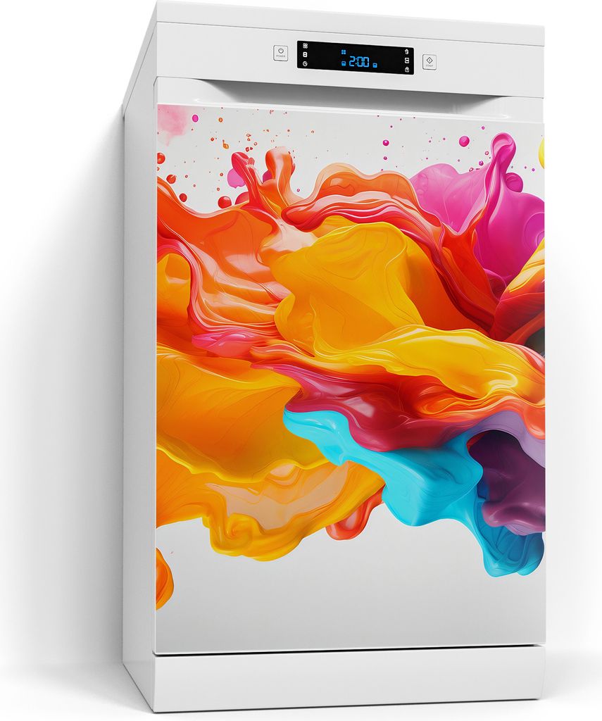 DEQORI Magnetmatte Spülmaschine beschreibbar 60x80 cm 'Wellen der Vitalität' Magnetfolie