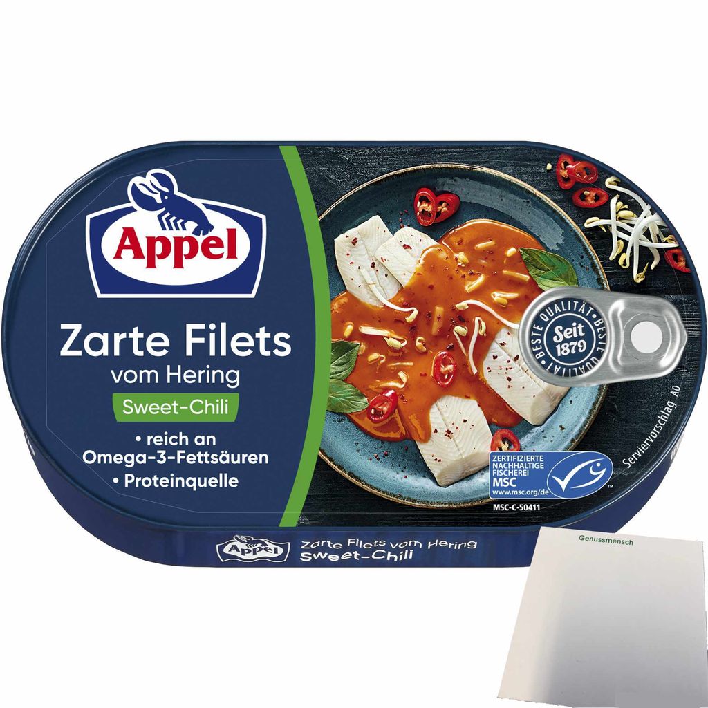 Appel zarte Filets vom Hering Sweet-Chili (200g Dose) + usy Produktbild 
