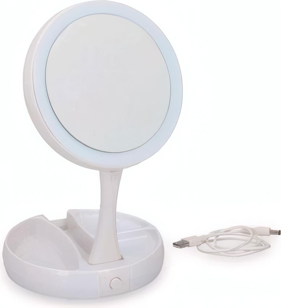 Grundig Schminkspiegel LED-Beleuchtung Stauraum Schmuck Produktbild 