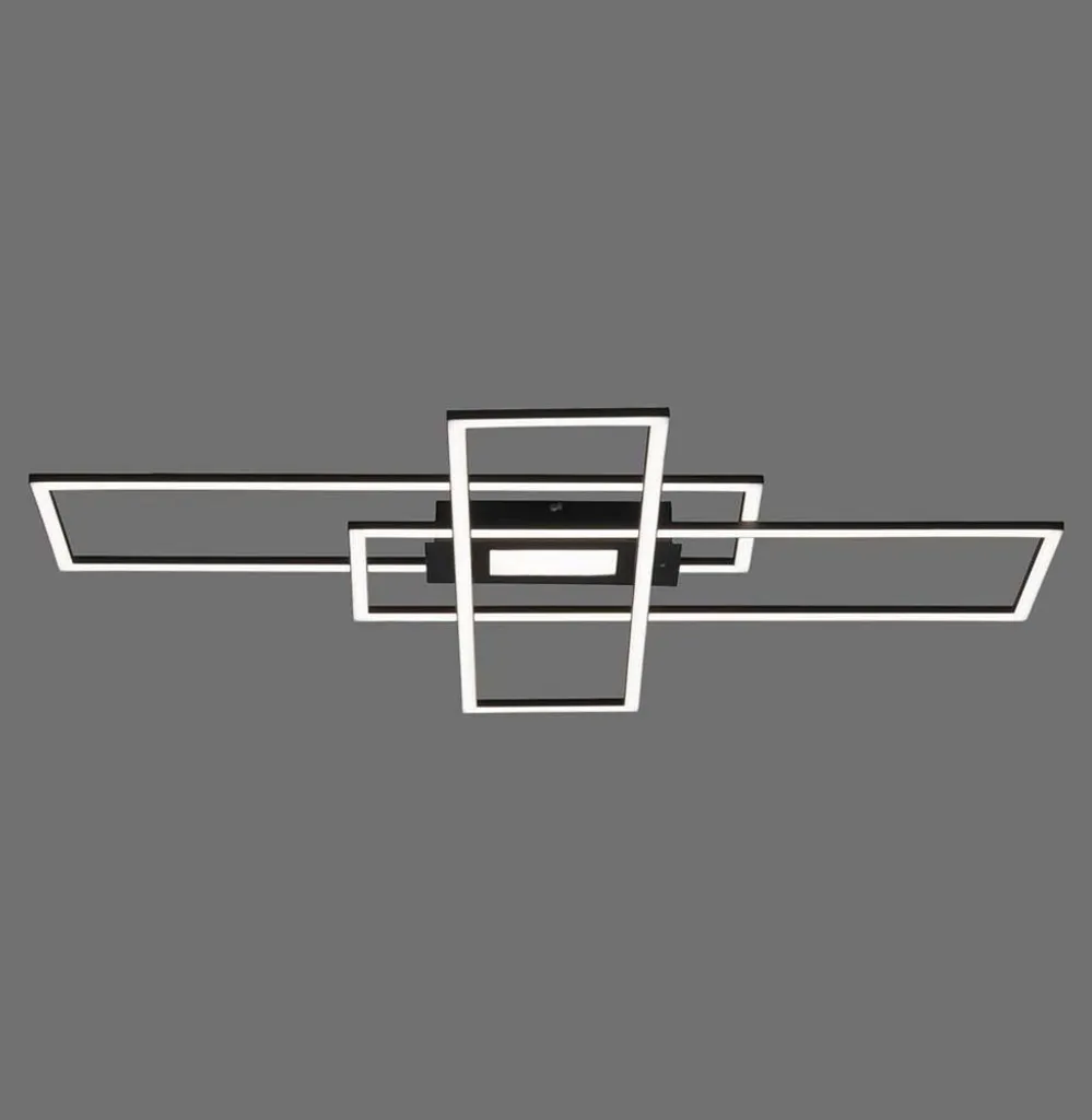 Lampada Soffitto LED 99cm Nera Dimmerabile Telecomando 230V - 2