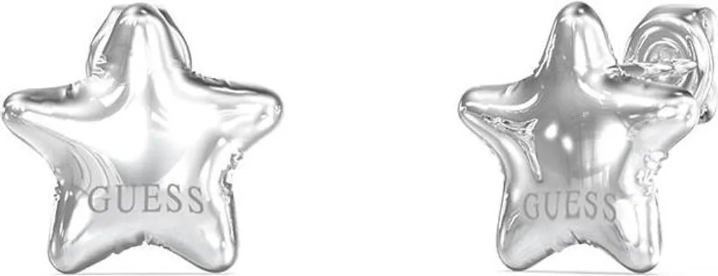 Guess UBE71526 Orecchini Da Donna In Acciaio Inox Spazzolato – Con Scritta Guess, Argento, Leggeri - 2