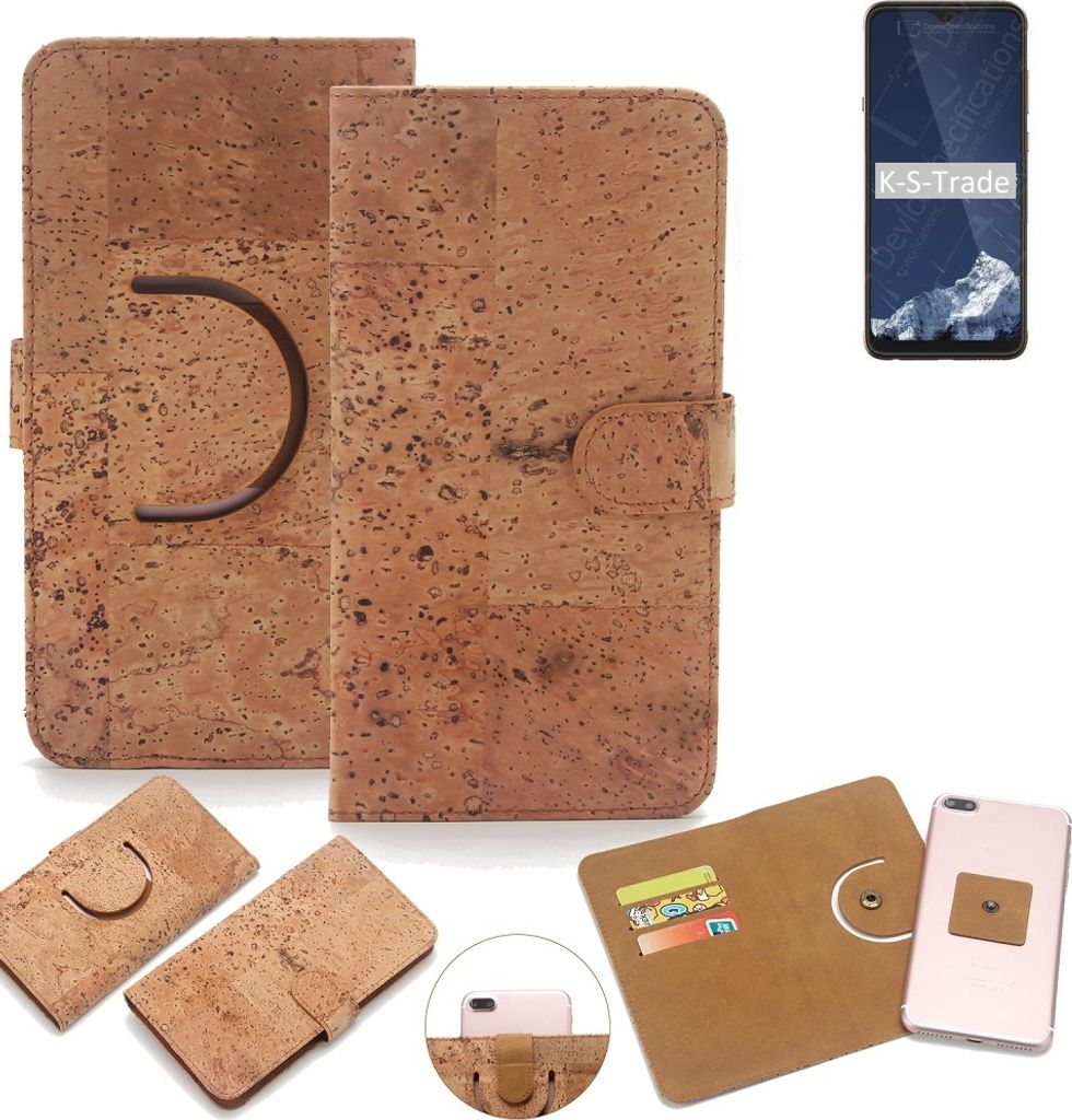 K-S-Trade Handy Hülle Schutz Hülle kompatibel mit HiSense E18 Pro Handyhülle Schutzhülle Korkhülle Kork-Hülle 1x
