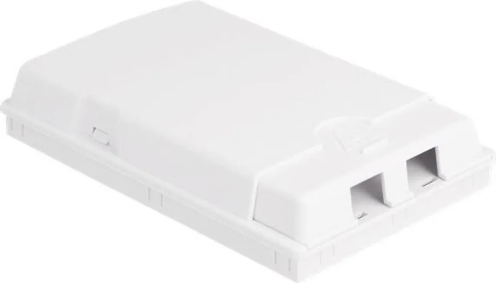 Prise Murale Fibre Optique Blanche pour 2 Connecteurs LC Duplex LWL