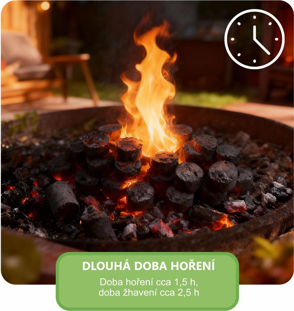 be4nature Dřevěný briket 12,5 kg, Kulatý briket ze 100% Obrázek produktu 