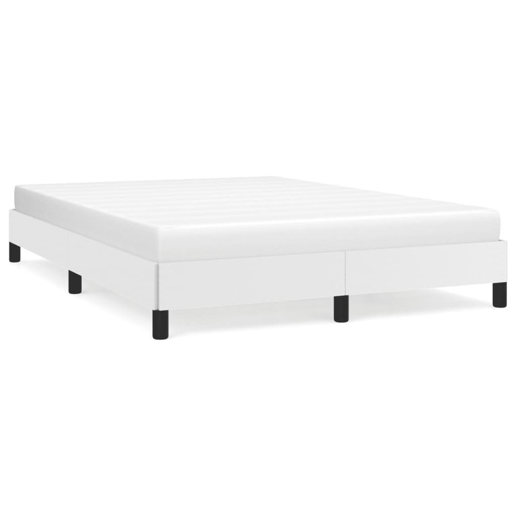 vidaXL Bettgestell Weiß 140x200 cm Kunstleder Produktbild 