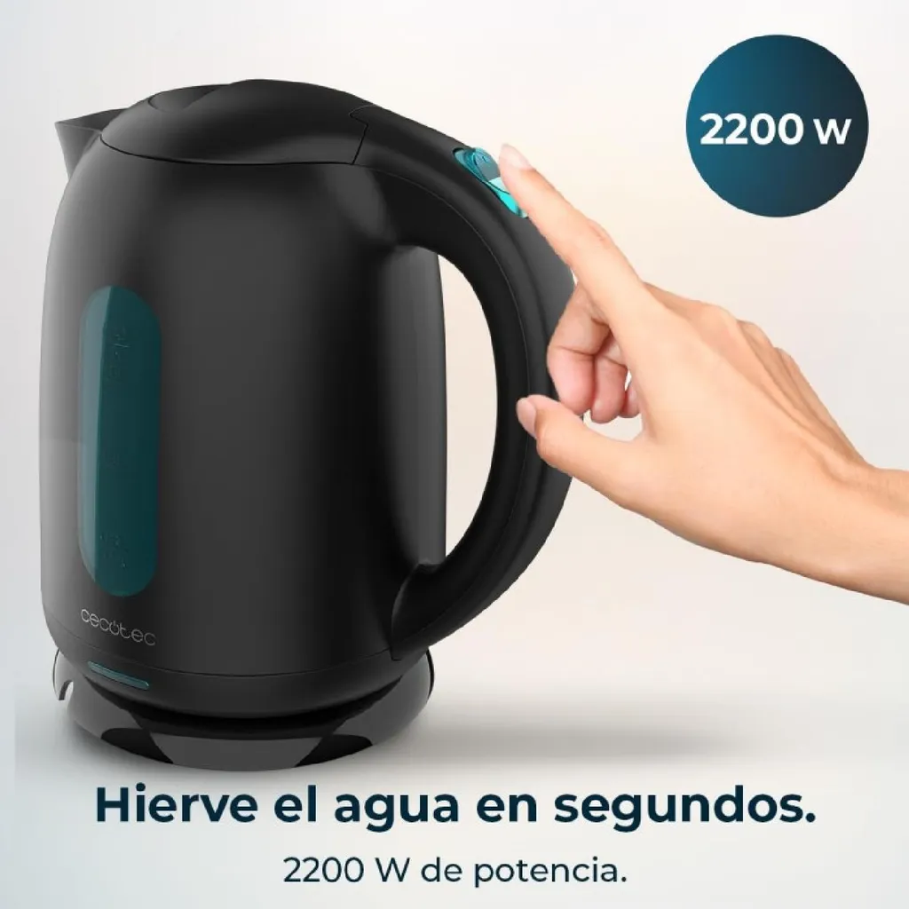 Bouilloire Électrique Sans Fil Cecotec Thermosense 180 Noir Design
