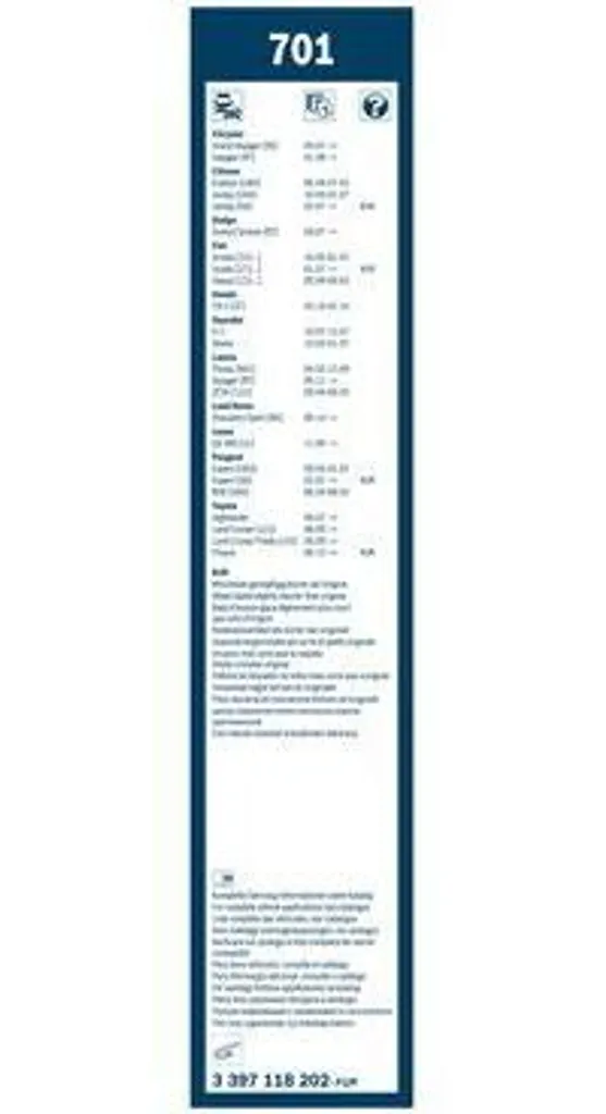 Balai d'essuie-glace Bosch OE 6426E5 pour Jumpy, Scudo et Proace