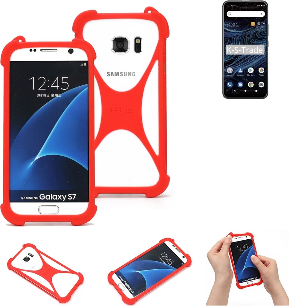 K-S-Trade Handy-Hülle kompatibel mit ZTE Blade X1 Schutz-Hülle Bumper Silikon Schutz Hülle Cover Case Silikoncase Silikonbumper TPU Softcase