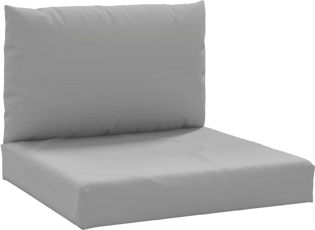 vidaXL Palettenkissen 2-tlg. Grau Oxford-Gewebe