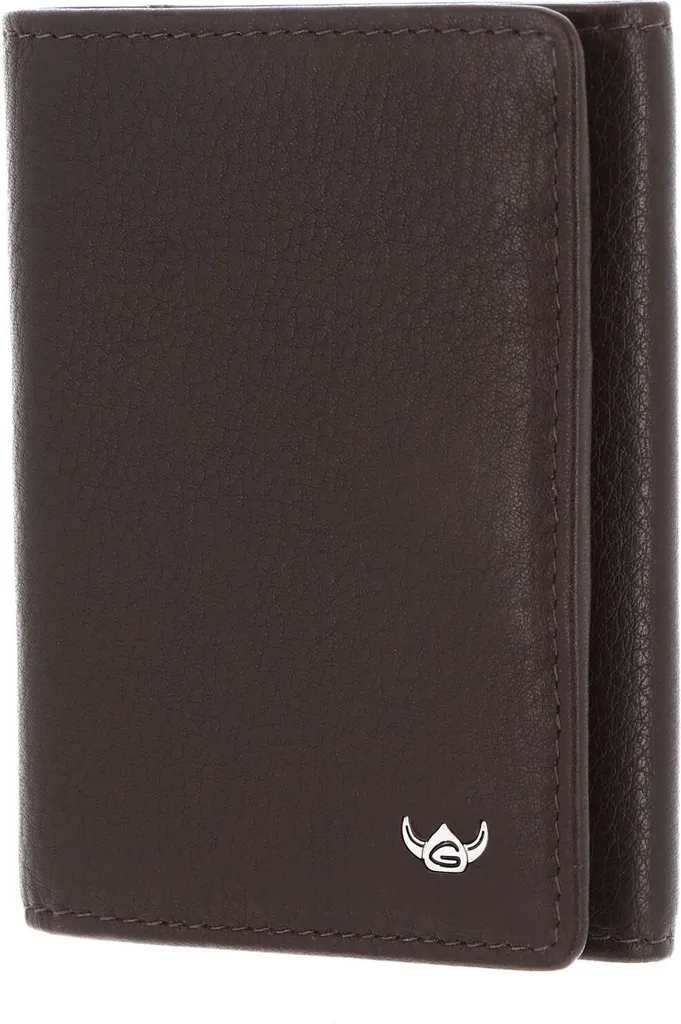 Petit Portefeuille RFID Protect en Cuir Marron Golden Head Capri Homme