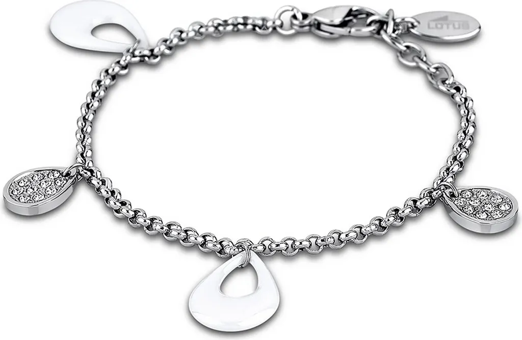 Bracciale Donna LS1706-2/1 Lotus Style Acciaio Inox e Ceramica Bianca